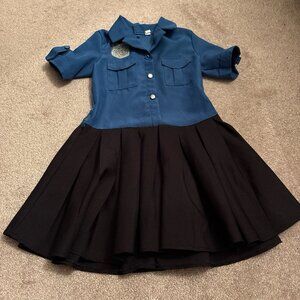 Girls police cop costume medium 8-10 dress-up play